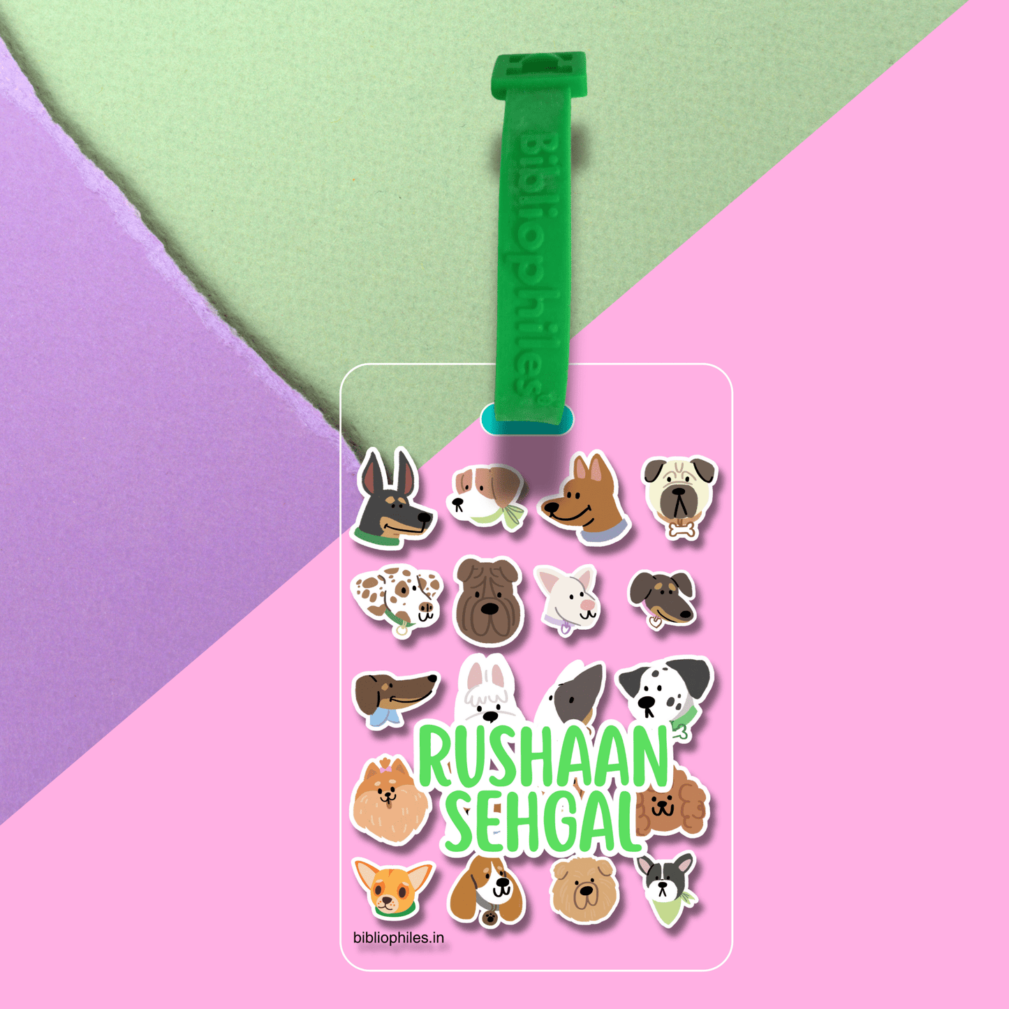 Luggage Tag - Puppies (Transparent Tag) - Bibliophiles