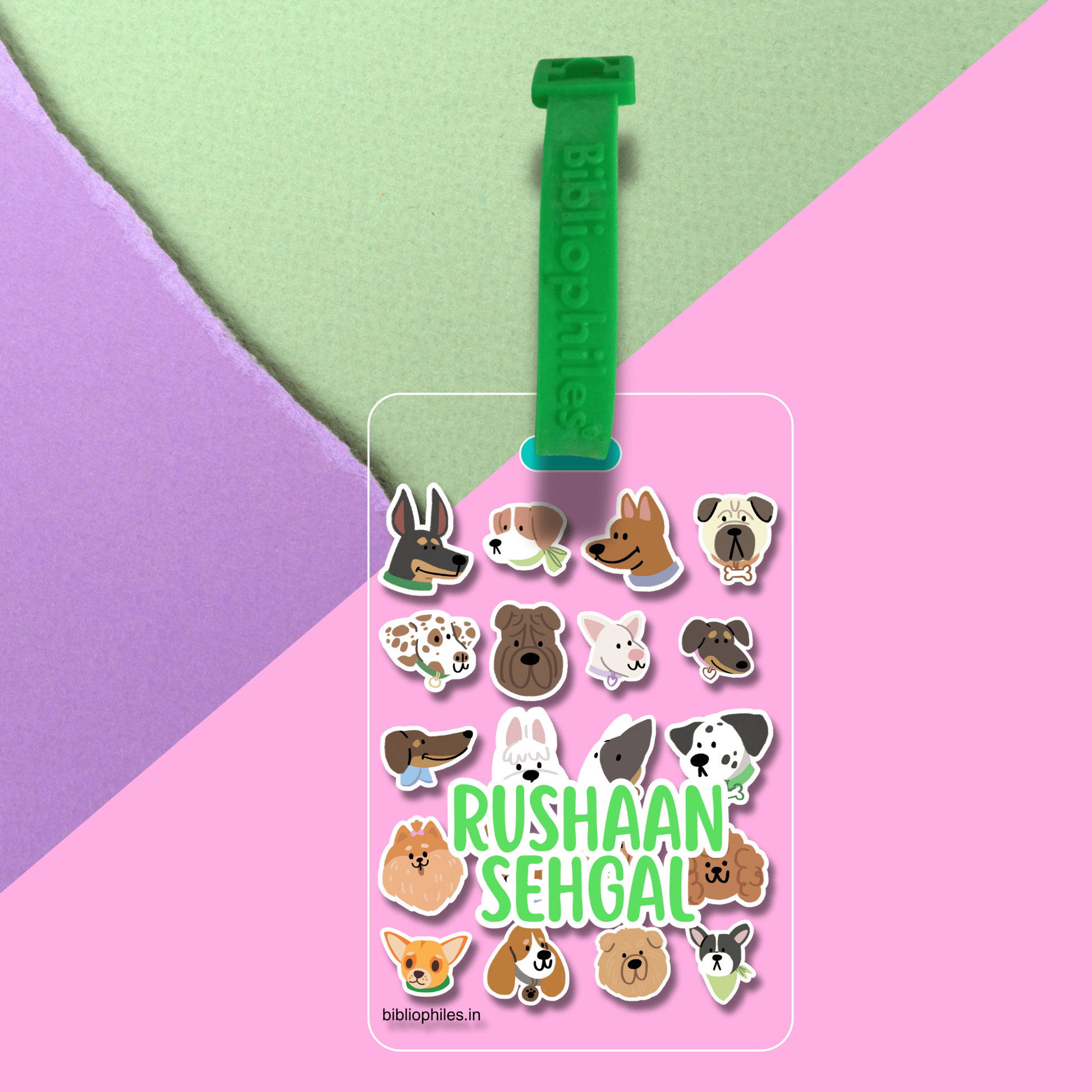 Luggage Tag - Puppies (Transparent Tag) - Bibliophiles