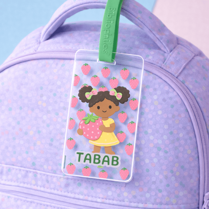 Luggage Tag - Strawberry Girls (Transparent Tag) - Bibliophiles
