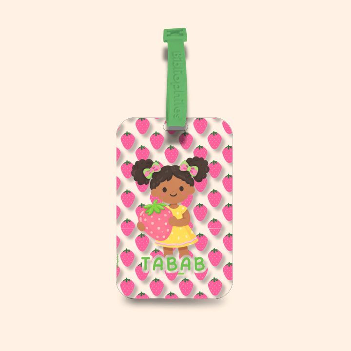 Luggage Tag - Strawberry Girls (Transparent Tag) - Bibliophiles