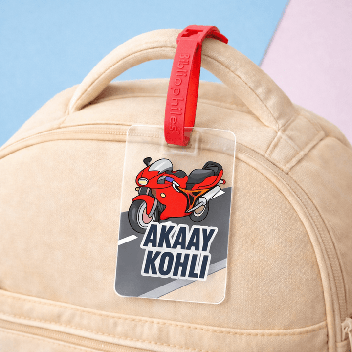 Luggage Tag - SuperBike (Transparent Tag) - Bibliophiles