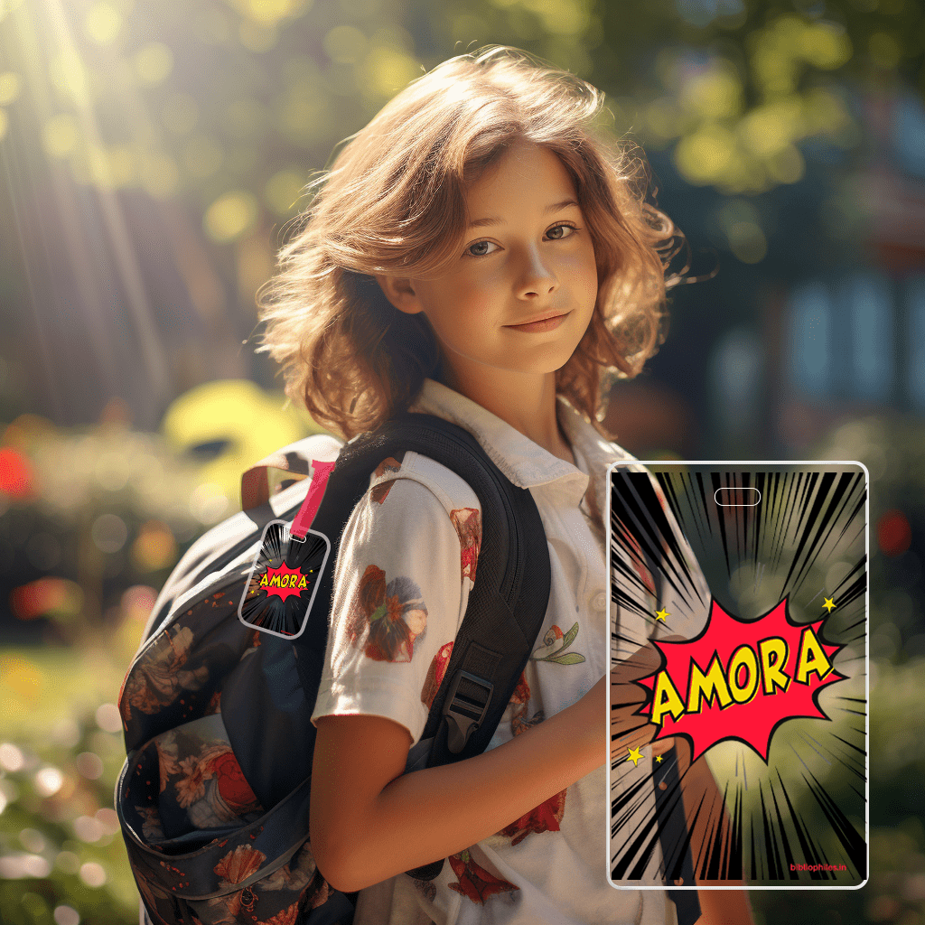 Luggage Tag - Superhero (Transparent Tag) - Bibliophiles