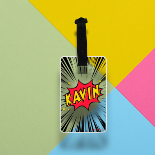 Luggage Tag - Superhero (Transparent Tag) - Bibliophiles
