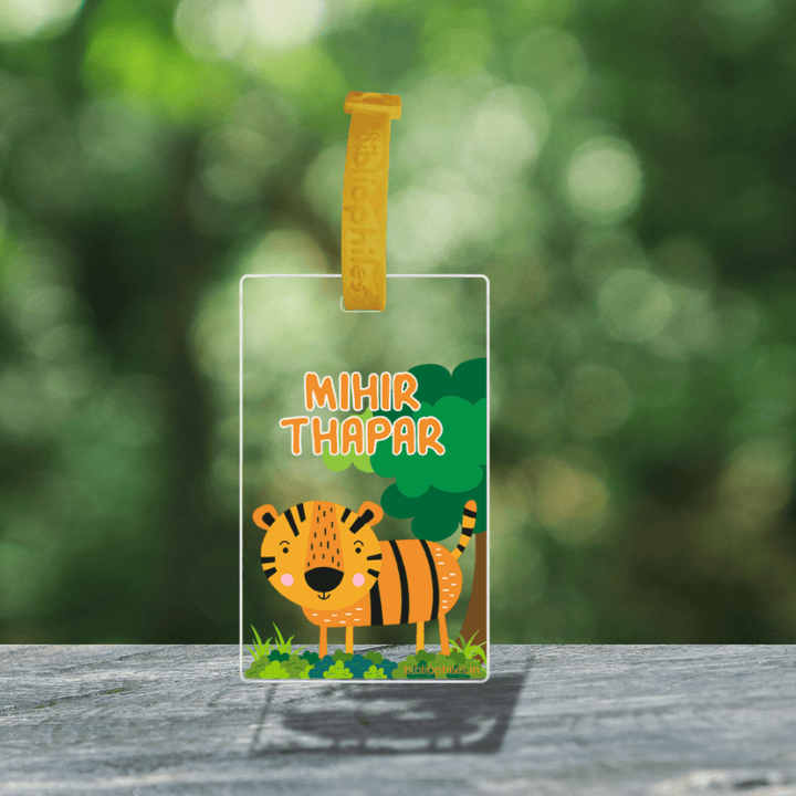 Luggage Tag - Tiger (Transparent Tag) - Bibliophiles