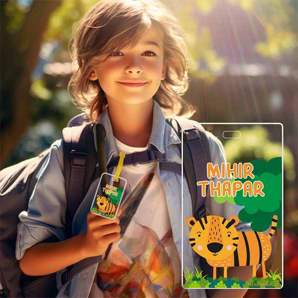 Luggage Tag - Tiger (Transparent Tag) - Bibliophiles