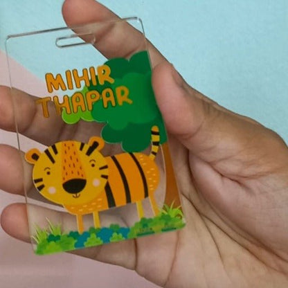 Luggage Tag - Tiger (Transparent Tag) - Bibliophiles
