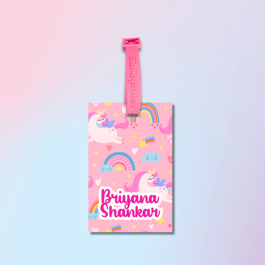 Luggage Tag - Unicorn Candy (Transparent Tag) - Bibliophiles