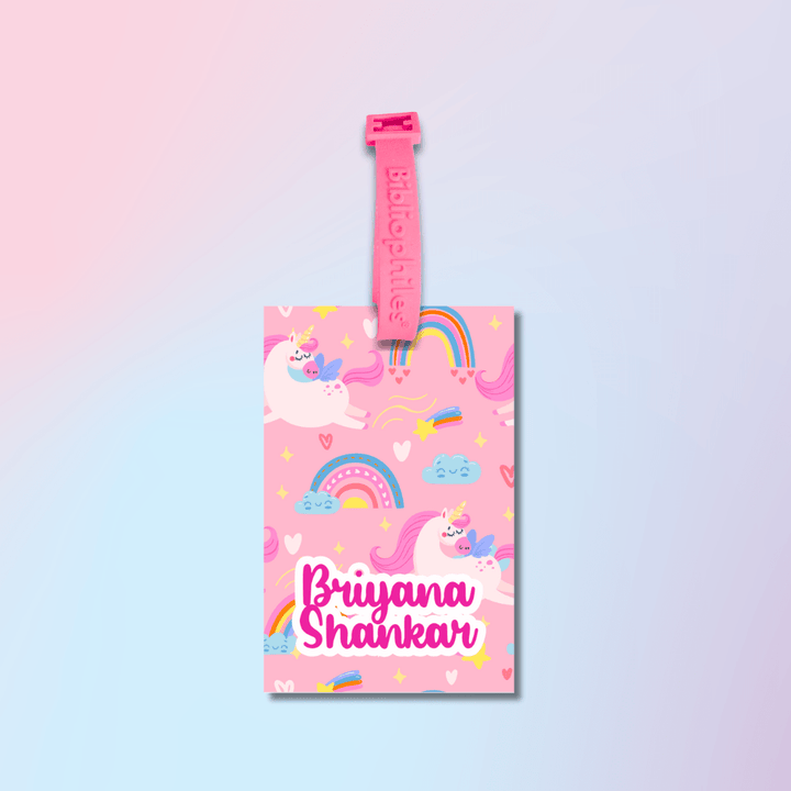 Luggage Tag - Unicorn Candy (Transparent Tag) - Bibliophiles