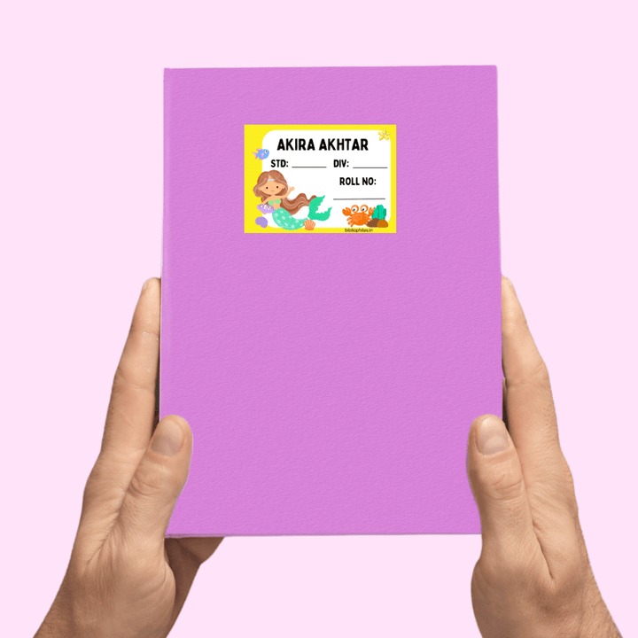 Mermaid Personalised Book Labels - Bibliophiles