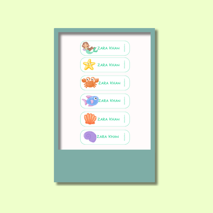 Mermaid Personalized Clothes Stickers - Bibliophiles