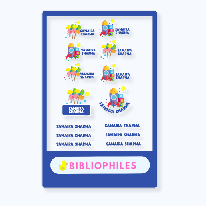 Mix Transparent Labels (Pack of 14 Labels) - Toys - Bibliophiles