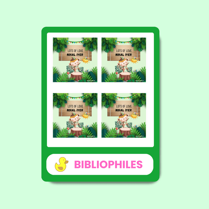 MonkeyShow Personalised Gift Tag Stickers - Bibliophiles