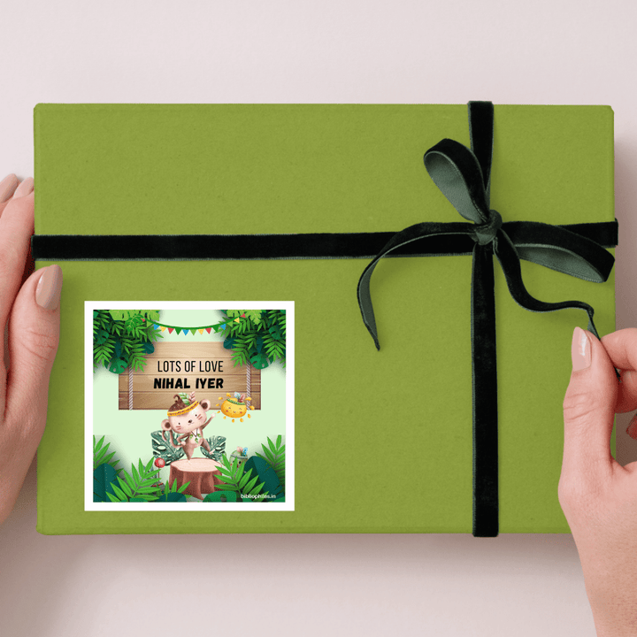 MonkeyShow Personalised Gift Tag Stickers - Bibliophiles