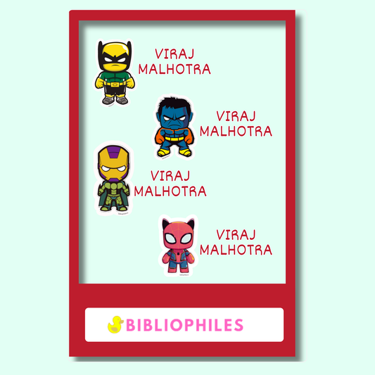 Transparent Labels - Superhero Z (Personalised)