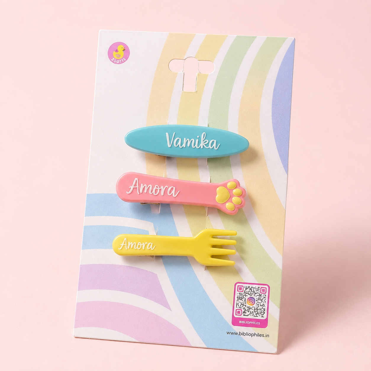 Cute Hair Clips - Days of the Week (Set of 7)