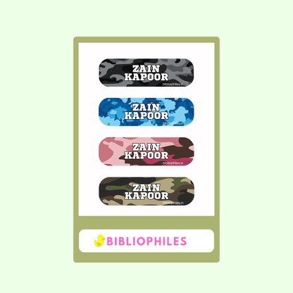 Personalised Clothes Stickers - Army - Bibliophiles