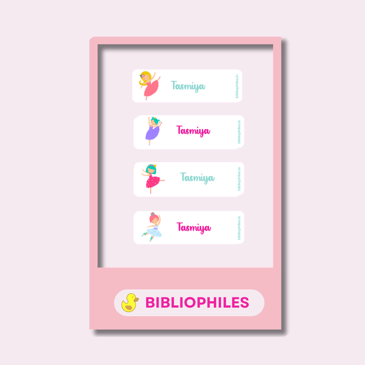 Personalised Clothes Stickers - Ballerina - Bibliophiles