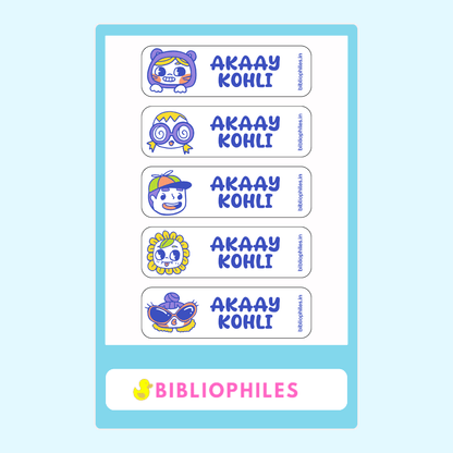Personalised Clothes Stickers - Buddies - Bibliophiles
