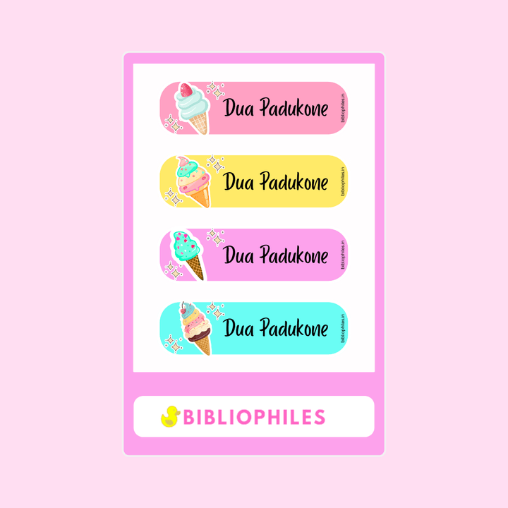 Personalised Clothes Stickers - Pastries - Bibliophiles