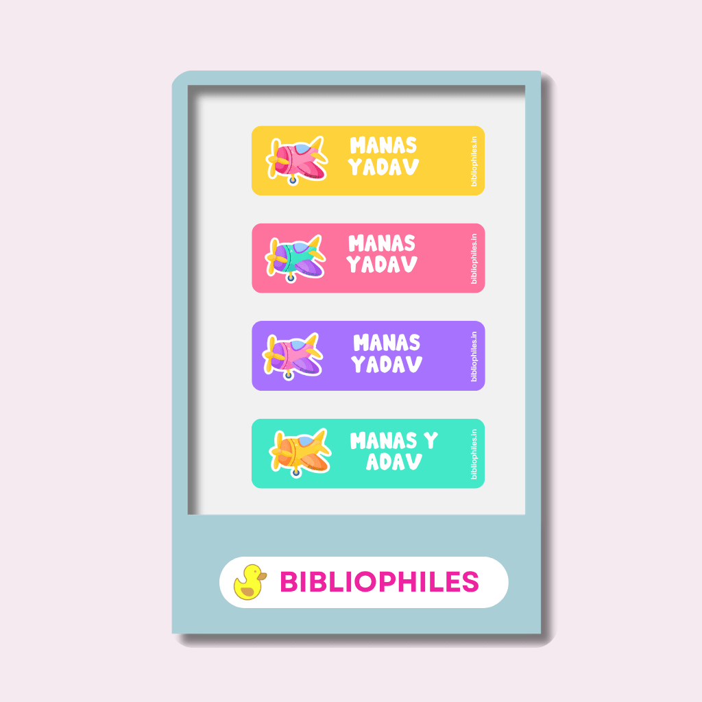 Personalised Clothes Stickers - Planes - Bibliophiles