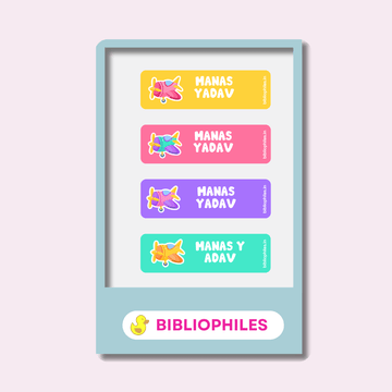 Personalised Clothes Stickers - Planes - Bibliophiles