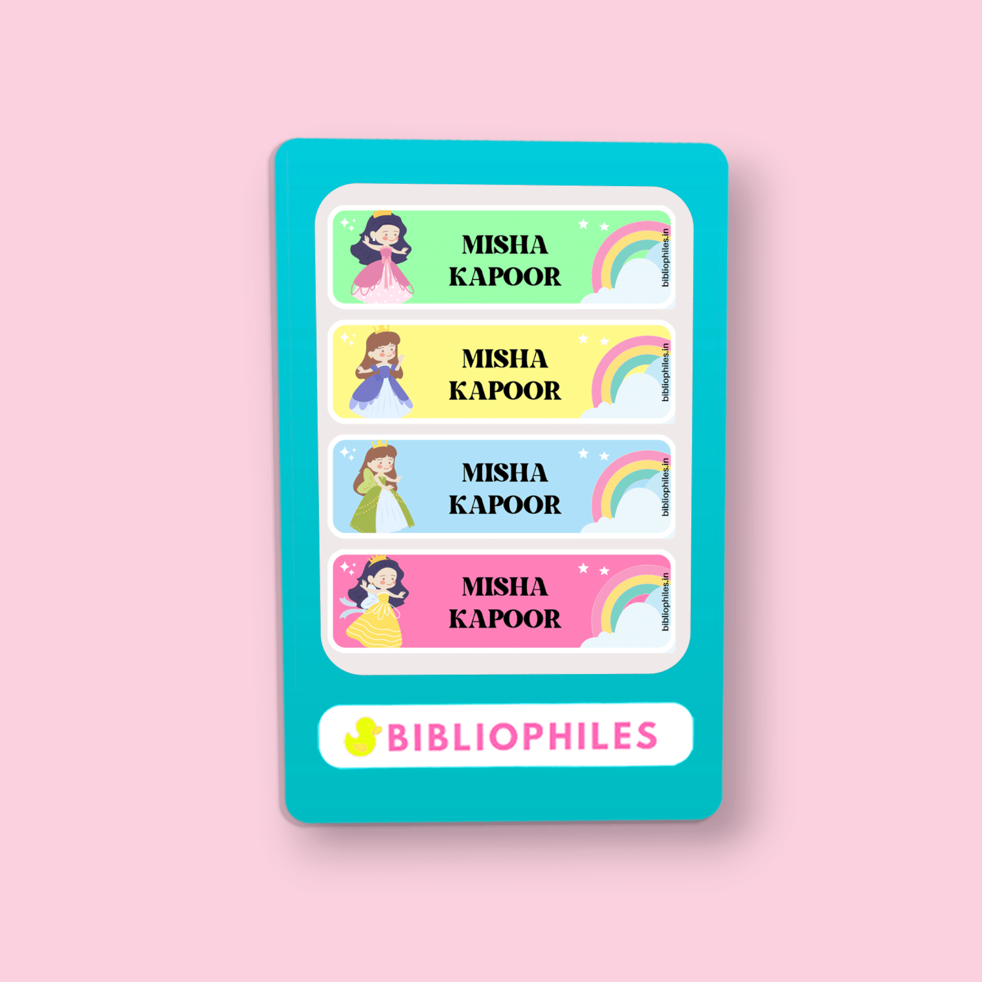 Personalised Clothes Stickers - Princess - Bibliophiles