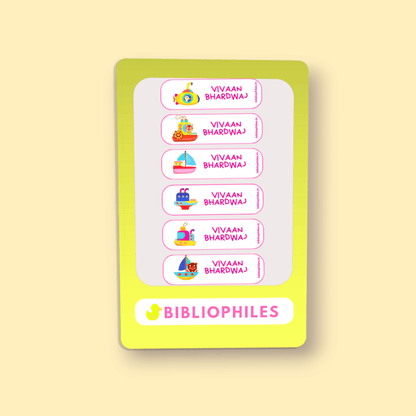 Personalised Clothes Stickers . Sea Adventures - Bibliophiles