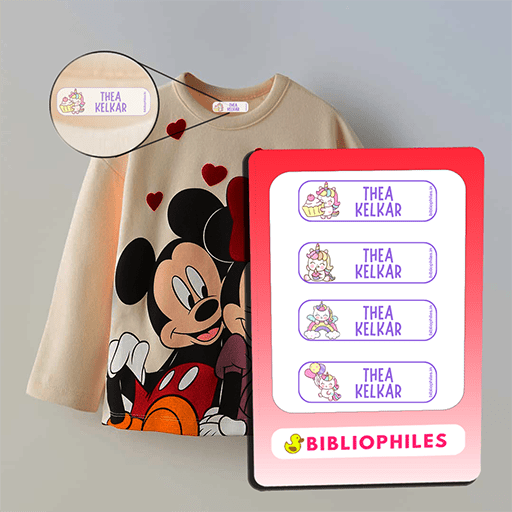 Personalised Clothes Stickers - Bibliophiles
