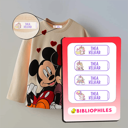 Personalised Clothes Stickers - Bibliophiles