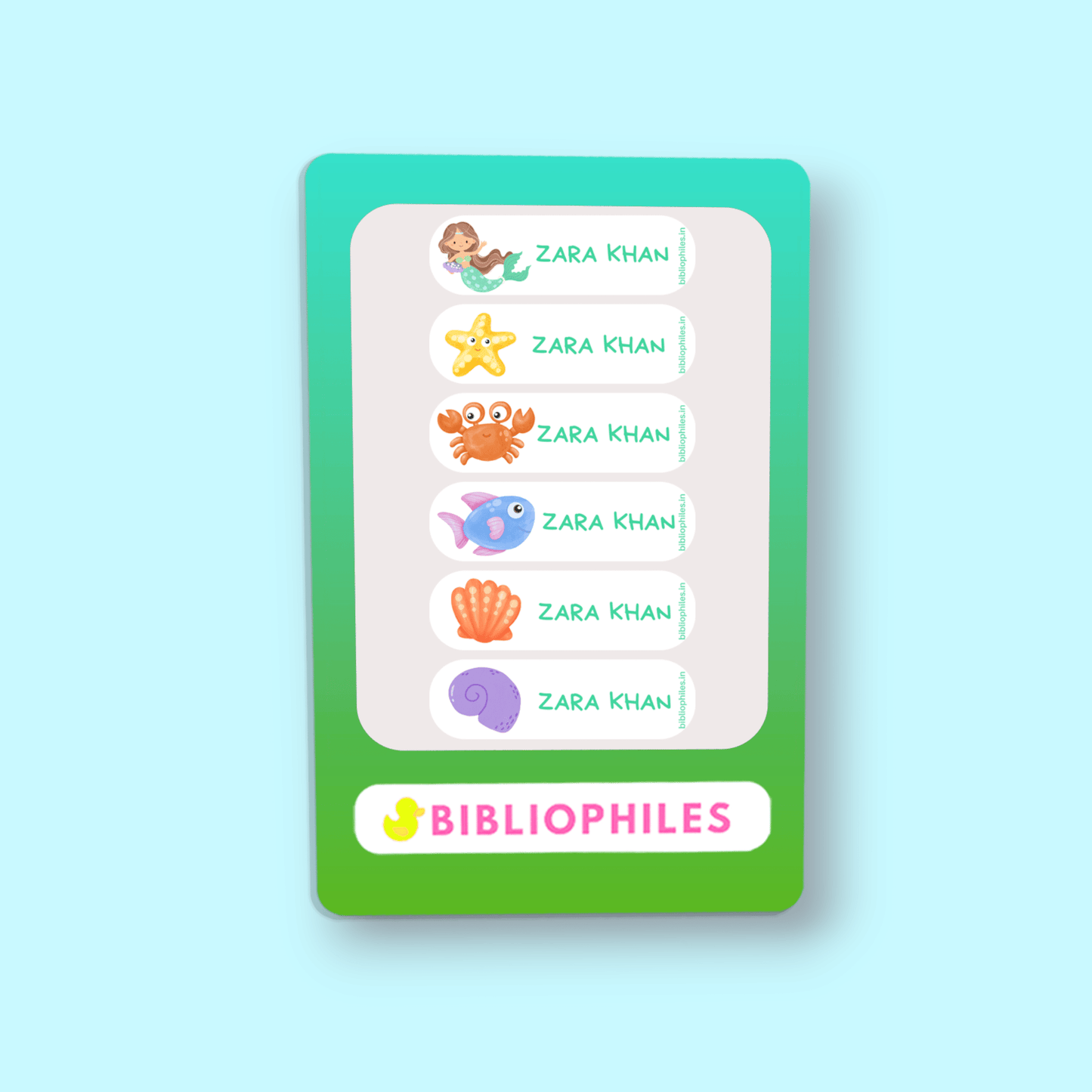 Personalised Clothes Stickers - Bibliophiles