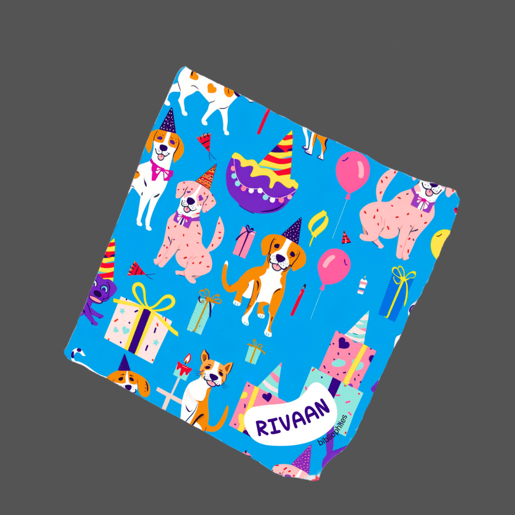 Personalised Muslin Handkerchief Boy Box - Jumbo (Pack of 12) - Bibliophiles