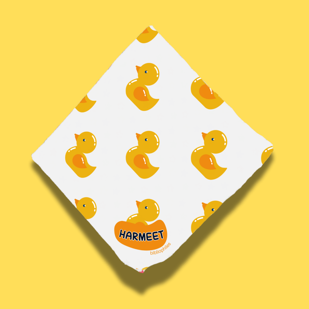 Personalised Muslin Handkerchief Set - Aqua (Pack of 3) with Name Labels - Bibliophiles