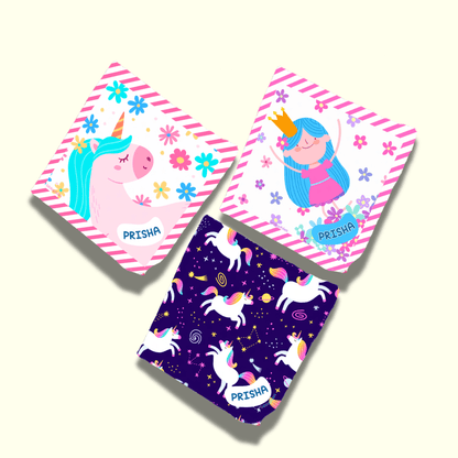 Personalised Muslin Handkerchief Set - Mystical (Pack of 3) with Name Labels - Bibliophiles