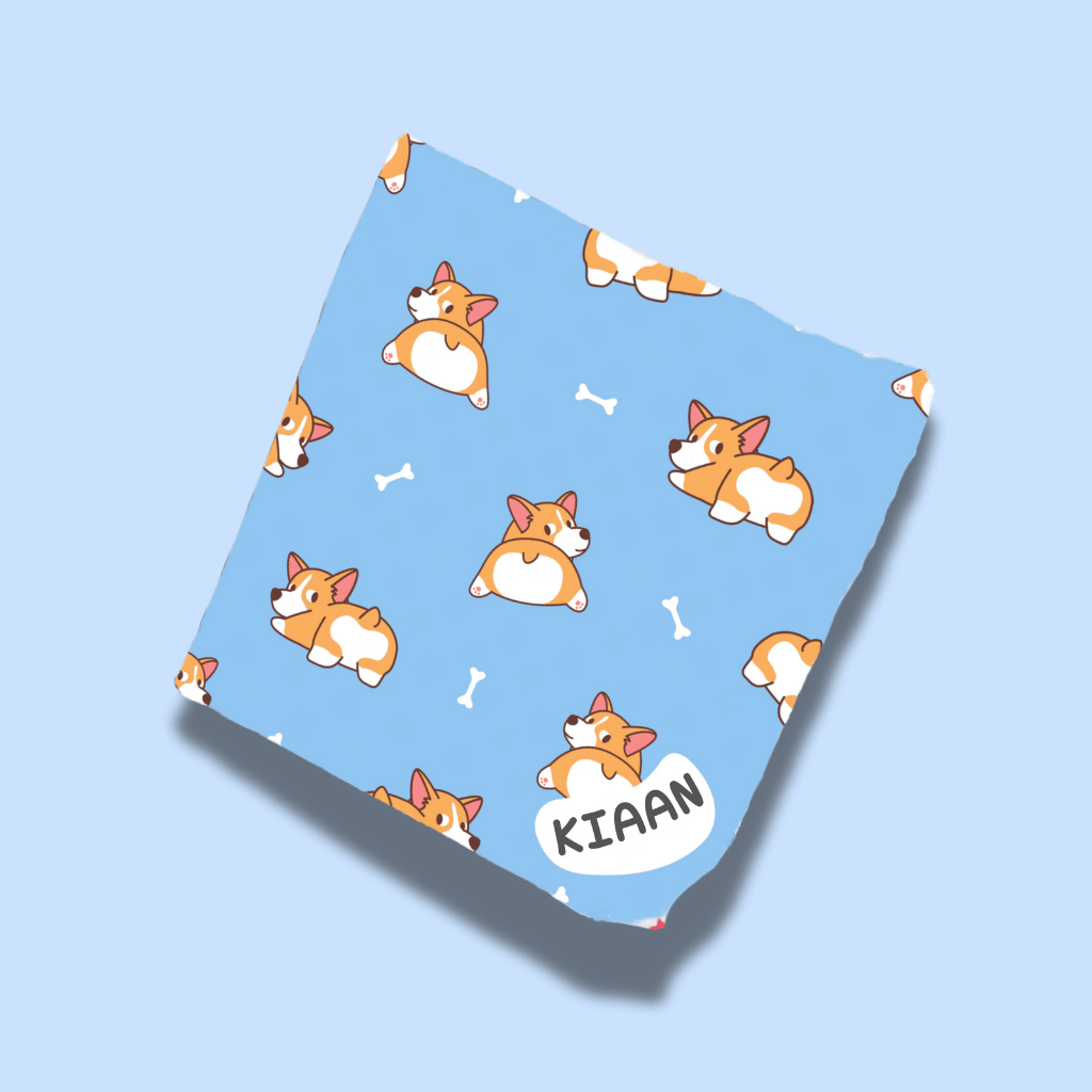 Personalised Muslin Handkerchief Set - Peppy Pack (Pack of 3) with Name Labels - Bibliophiles