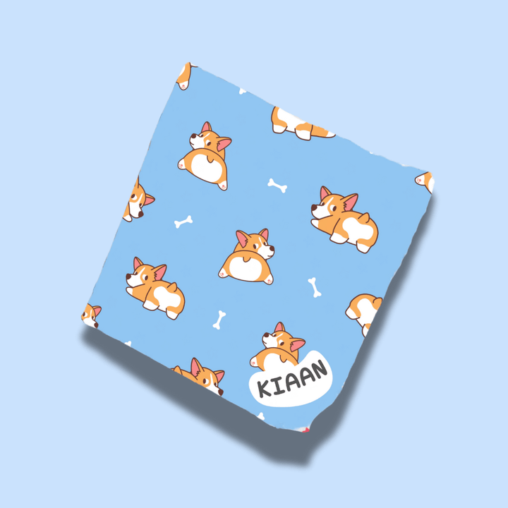 Personalised Muslin Handkerchief Set - Peppy Pack (Pack of 3) with Name Labels - Bibliophiles