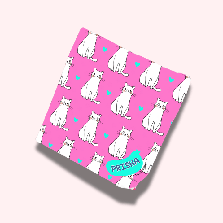 Personalised Muslin Handkerchief Set - Play Pals (Pack of 3) with Name Labels - Bibliophiles