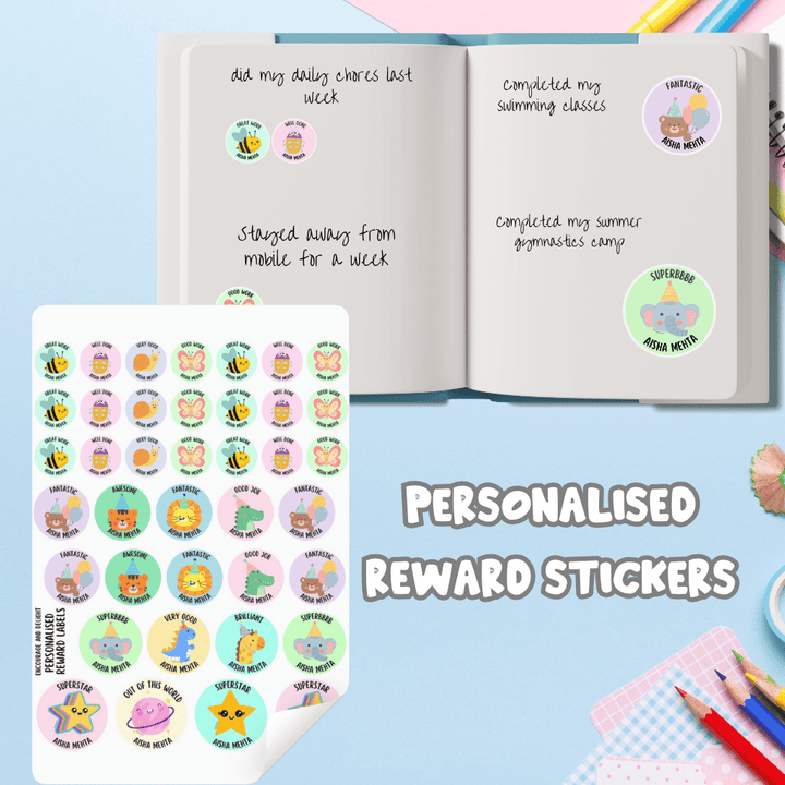 Motivational reward stickers for children