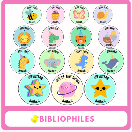 Personalised reward stickers for kids
