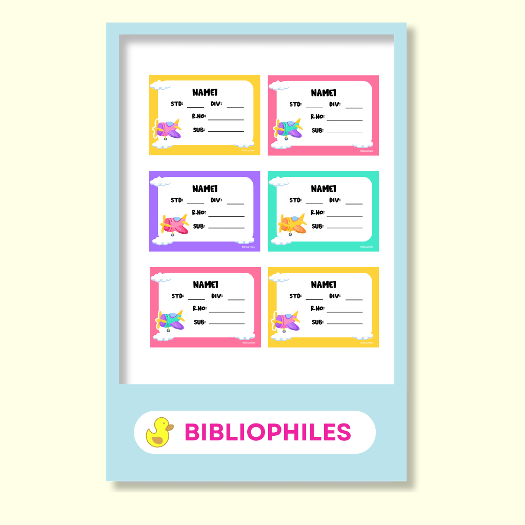 Planes Book Labels | Personalised Planes Labels - Bibliophiles