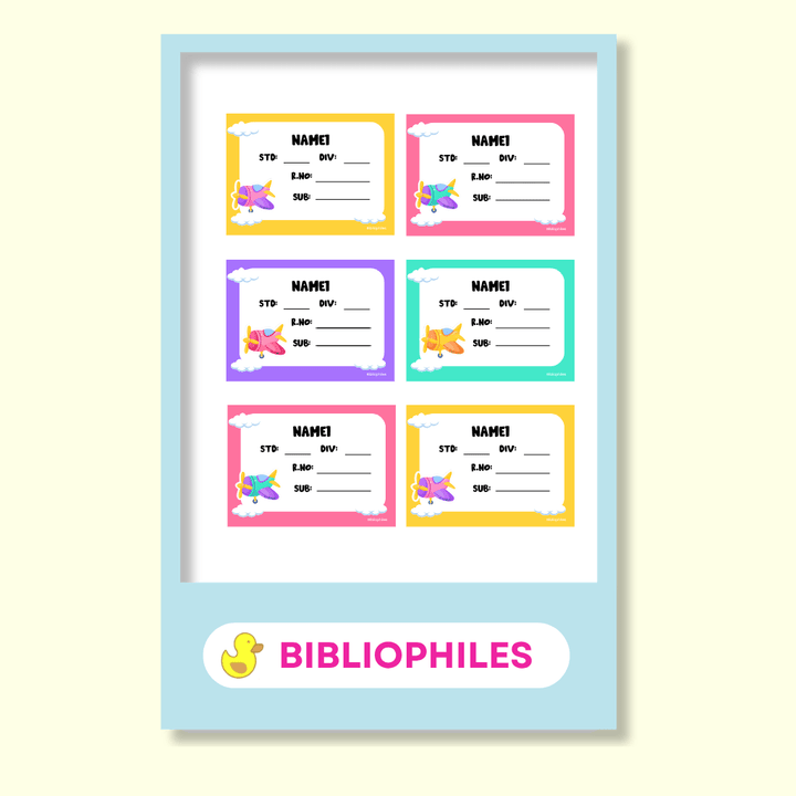 Planes Book Labels | Personalised Planes Labels - Bibliophiles