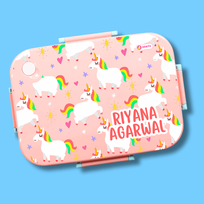 Premium Bento Lunch Box - Colourful Unicorn - Bibliophiles