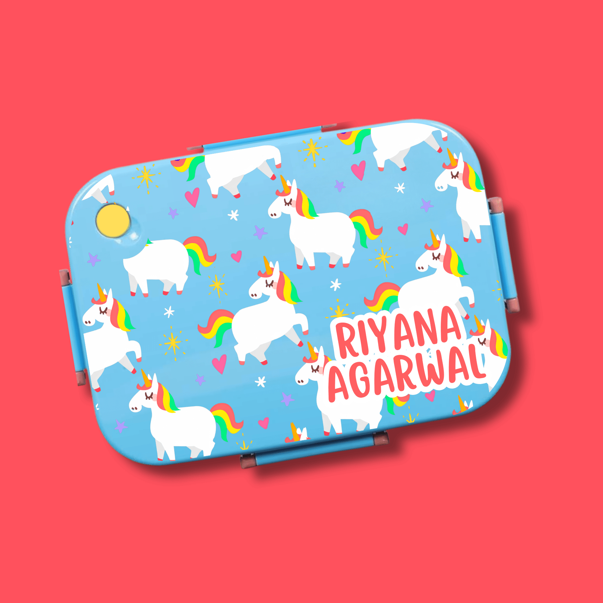 Premium Bento Lunch Box - Colourful Unicorn - Bibliophiles