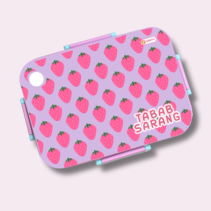 Premium Bento Lunch Box - Strawberry Girls (Purple) - Bibliophiles
