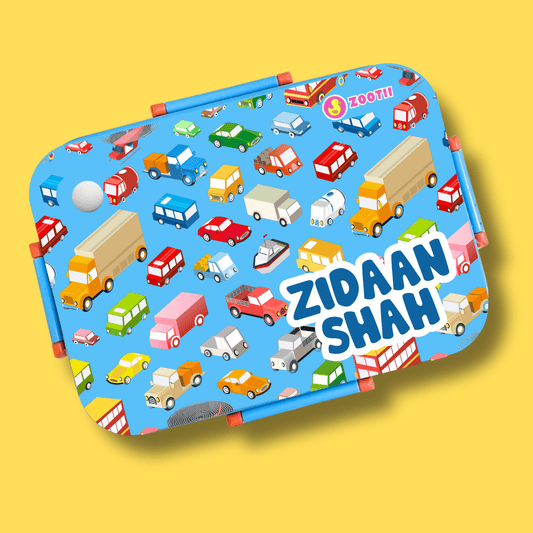 Premium Bento Lunch Box & Water Bottle - Vehicles - Bibliophiles
