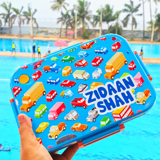 Premium Bento Lunch Box & Water Bottle - Vehicles - Bibliophiles
