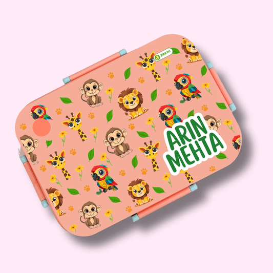 Premium Bento Lunch Box - Zootii Peach - Bibliophiles