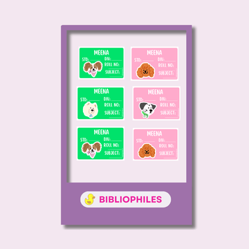 Puppies Book Labels | Personalised Puppies Labels - Bibliophiles