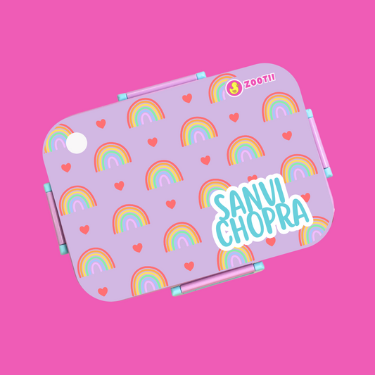 Premium Bento Lunch Box - Rainbow Purple
