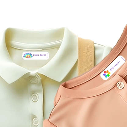 Rainbow Personalized Clothes Stickers - Bibliophiles