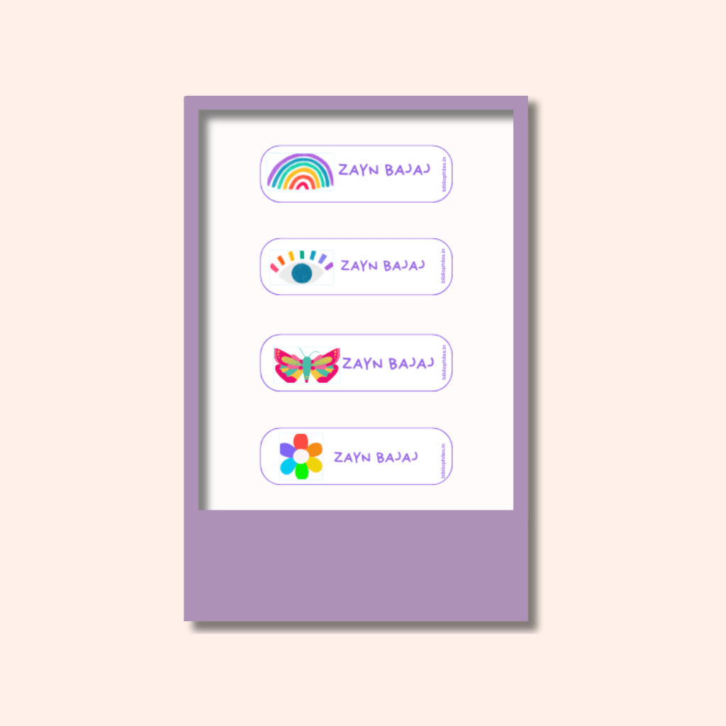 Rainbow Personalized Clothes Stickers - Bibliophiles